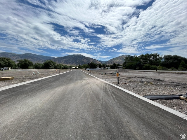 view of street featuring a mountain view