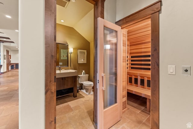 1355 W Red Hawk Trl Unit 35, Park City, UT 84098 - view of sauna with stone finish flooring and recessed lighting
