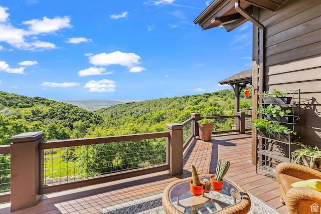 1355 W Red Hawk Trl Unit 35, Park City, UT 84098 - deck featuring a wooded view