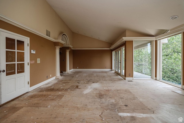 1387 E 260 N, Logan, UT 84321 - interior space featuring ornate columns and lofted ceiling