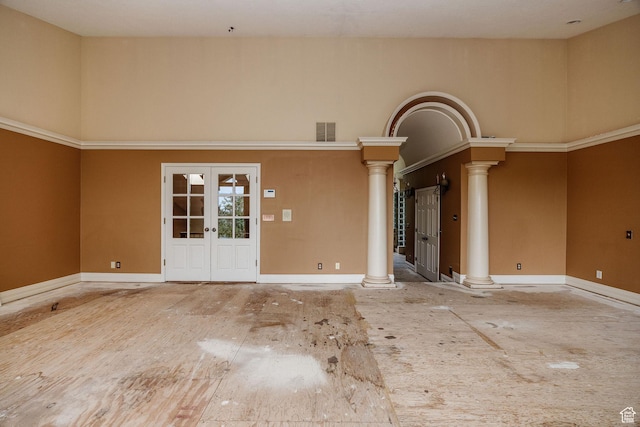 1387 E 260 N, Logan, UT 84321 - spare room with decorative columns and french doors