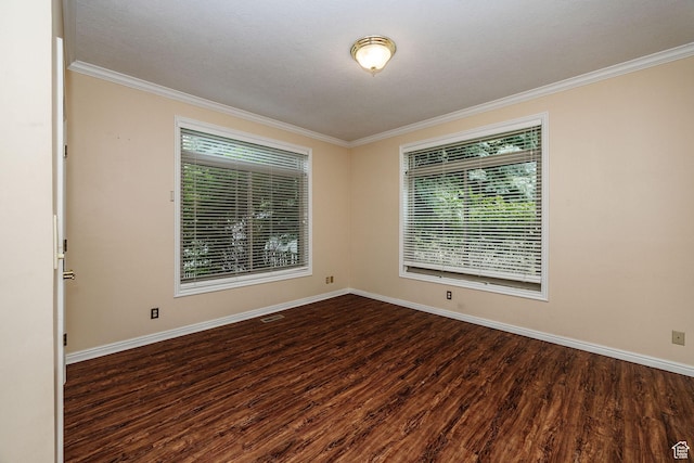 1387 E 260 N, Logan, UT 84321 - spare room with crown molding and dark wood-type flooring