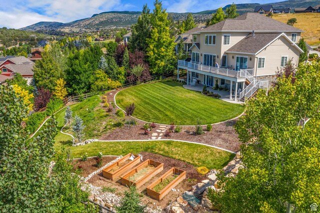 3128 E Hunters Ridge Way, Heber City, UT 84032 - aerial view of property and surrounding area with mountains