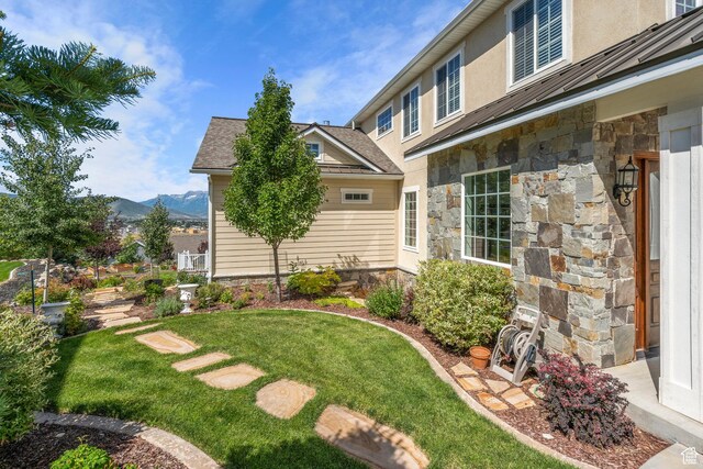 3128 E Hunters Ridge Way, Heber City, UT 84032 - view of grassy yard with a mountain view