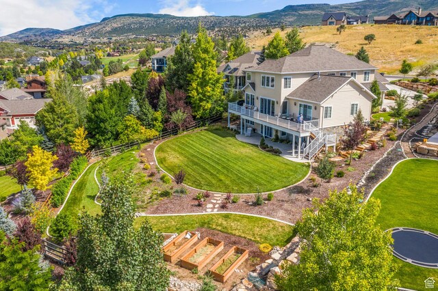 3128 E Hunters Ridge Way, Heber City, UT 84032 - aerial view of property and surrounding area with mountains