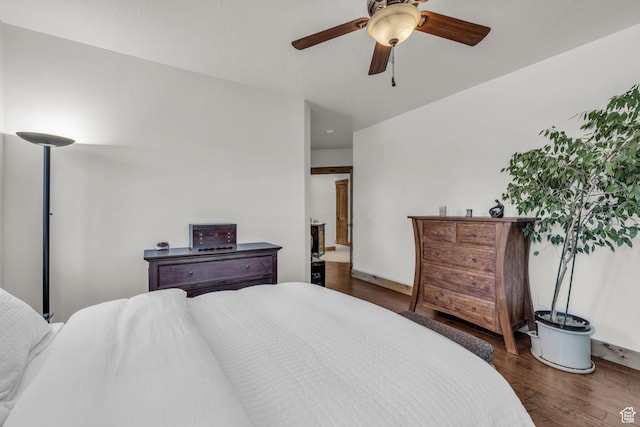 1126 Station Loop Rd, Park City, UT 84098 - bedroom featuring ceiling fan and dark hardwood / wood-style flooring