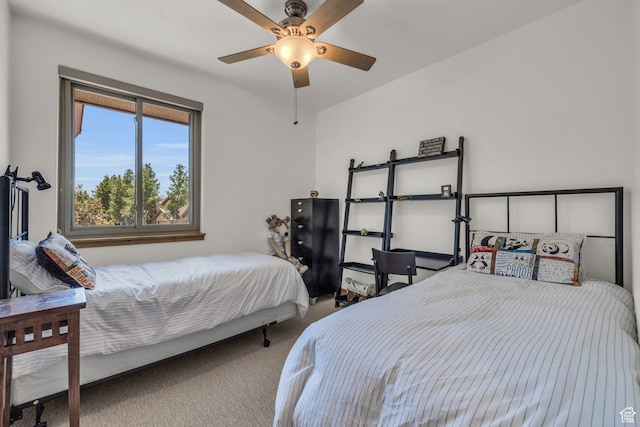 1126 Station Loop Rd, Park City, UT 84098 - carpeted bedroom featuring ceiling fan