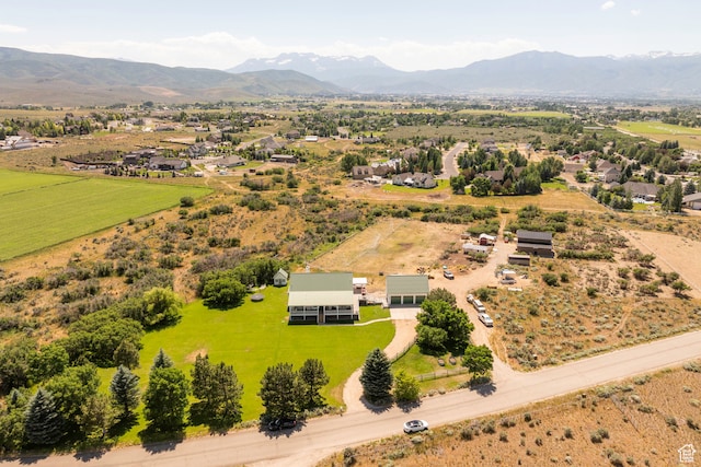 aerial view featuring a mountain view