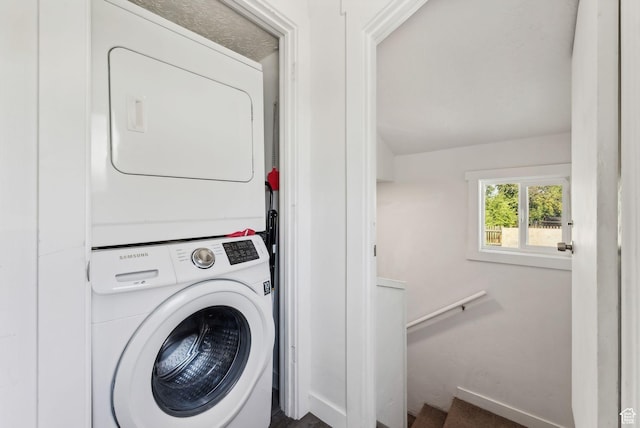 2977 S 8950 W, Magna, UT 84044 - clothes washing area with stacked washer and dryer