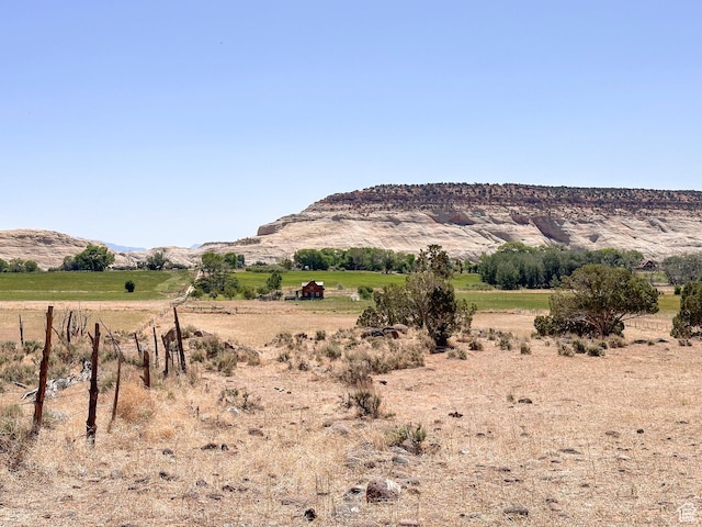 view of mountain feature featuring a rural view