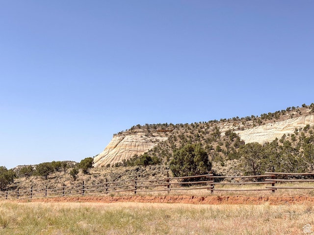 mountain view with a rural view