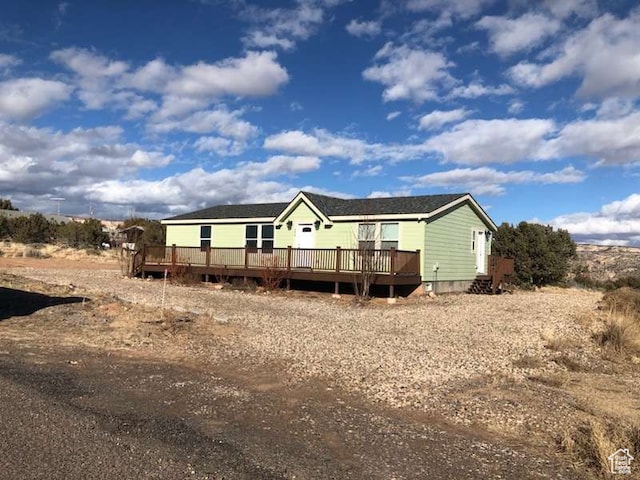 255 S 800 W, Escalante, UT 84726 - manufactured / mobile home featuring a wooden deck