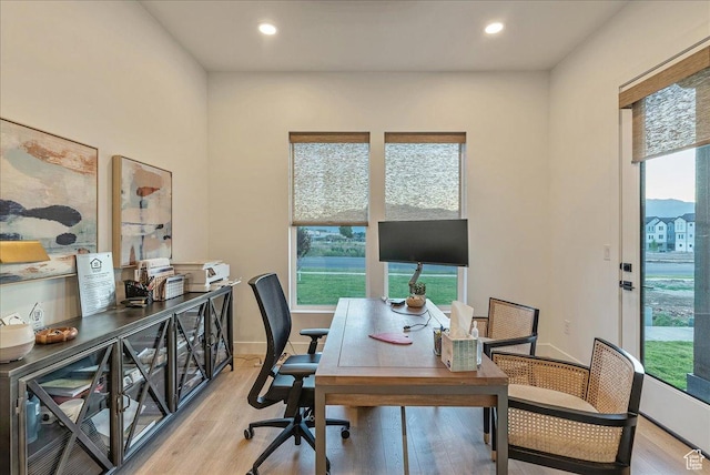 1901 S Sawmill Blvd E Unit 415, Heber City, UT 84032 - office area with plenty of natural light and light hardwood / wood-style flooring