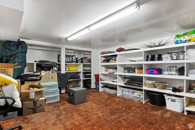 view of storage area