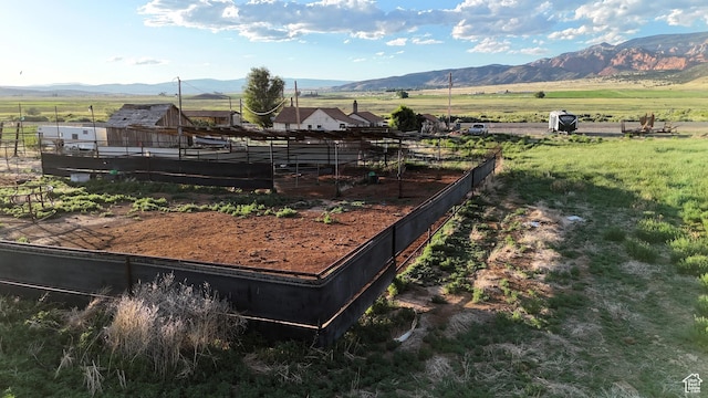 736 E Hatchery Rd, Bicknell, UT 84715 - view of yard featuring a mountain view, a rural view, and an exterior structure