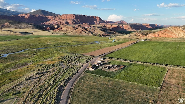 736 E Hatchery Rd, Bicknell, UT 84715 - birds eye view of property with a mountain view and a rural view