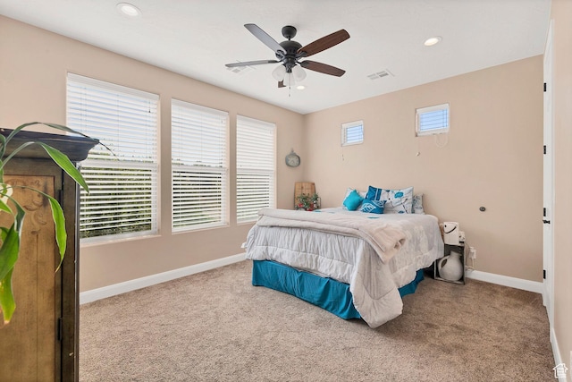 1536 S Cliff Dr, Apple Valley, UT 84737 - carpeted bedroom with ceiling fan