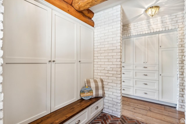 6690 N State Road 32, Peoa, UT 84061 - mudroom with brick floor and brick wall