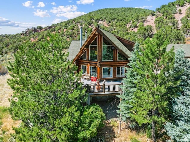 6690 N State Road 32, Peoa, UT 84061 - rear view of property featuring a forest view