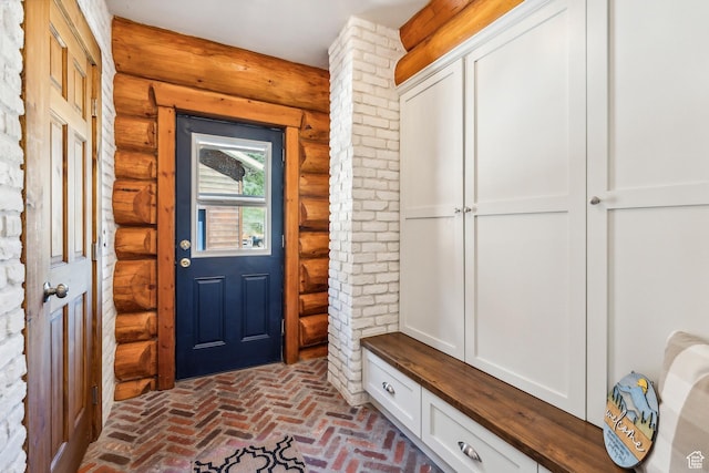 6690 N State Road 32, Peoa, UT 84061 - mudroom with brick floor