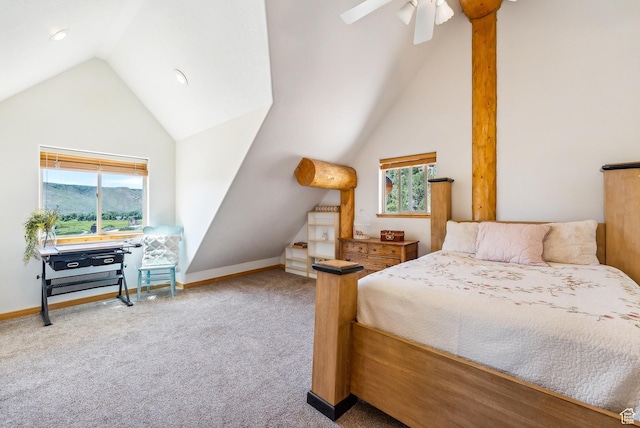 6690 N State Road 32, Peoa, UT 84061 - carpeted bedroom featuring baseboards and vaulted ceiling