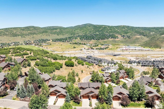 8389 N Pointe Dr, Park City, UT 84098 - bird's eye view featuring a residential view and a mountain view