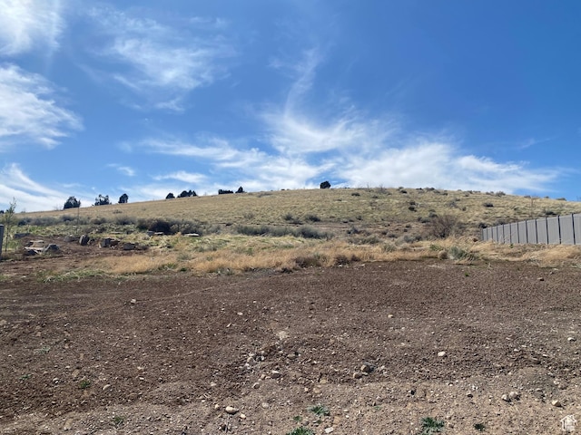 view of yard with a rural view