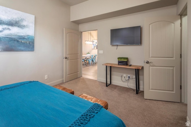 view of carpeted bedroom