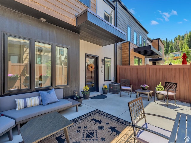 8257 N Sandalwood Ln, Park City, UT 84098 - view of patio featuring outdoor lounge area