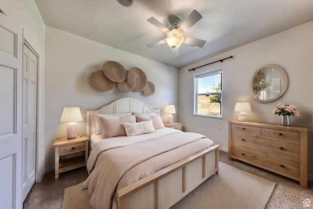4119 Valle Del Sol Dr, Moab, UT 84532 - bedroom featuring light carpet and ceiling fan