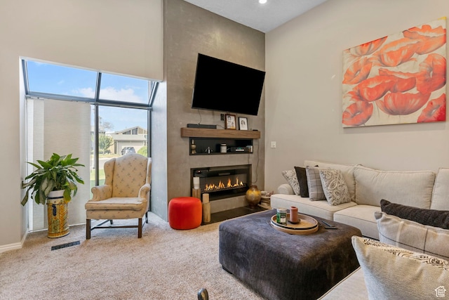 view of carpeted living room