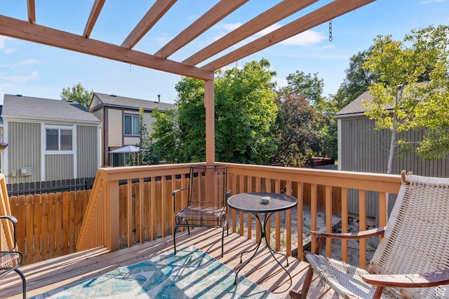 view of wooden deck