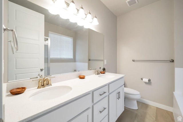 6618 N Furner Rdg, Eagle Mountain, UT 84005 - bathroom with vanity, a washtub, and toilet