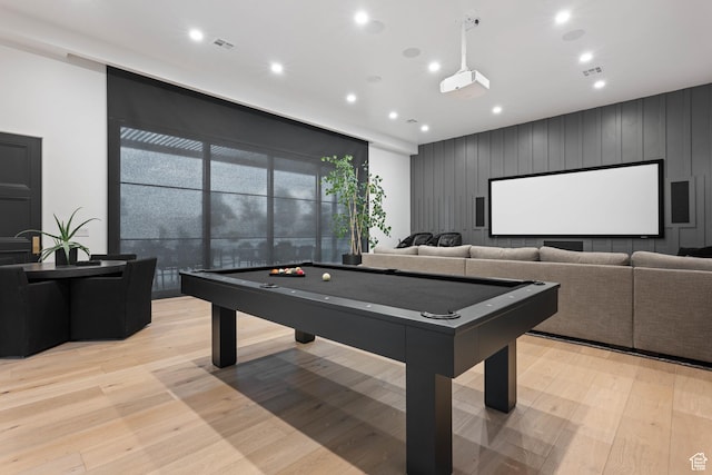 3905 S Quarry Ridge Dr, St George, UT 84790 - rec room featuring pool table and light hardwood / wood-style floors
