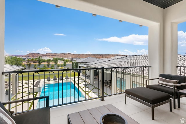 3905 S Quarry Ridge Dr, St George, UT 84790 - balcony featuring a mountain view