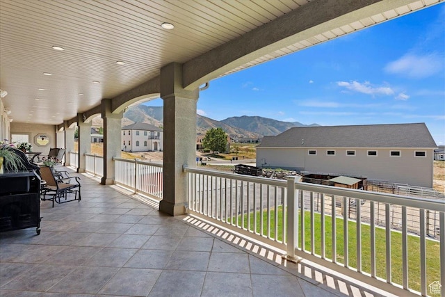 898 E 260 N, Hyde Park, UT 84318 - view of patio / terrace with a mountain view and a balcony