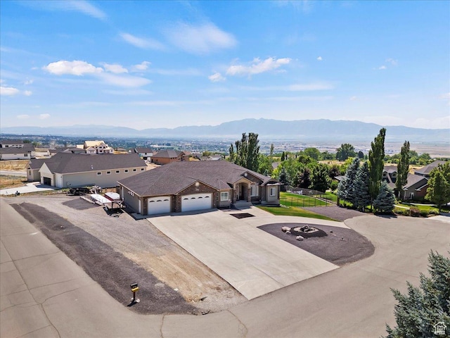 898 E 260 N, Hyde Park, UT 84318 - exterior space featuring a mountain view and a garage