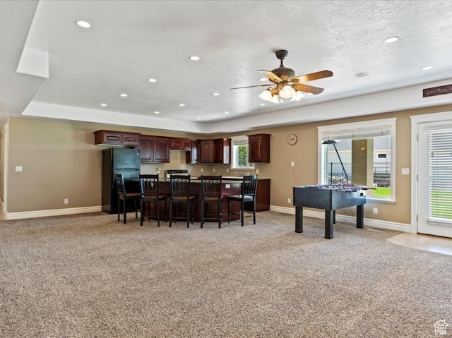 898 E 260 N, Hyde Park, UT 84318 - playroom featuring a textured ceiling, light colored carpet, and ceiling fan