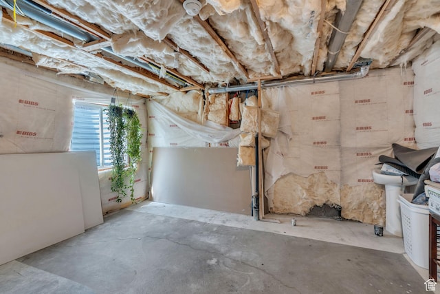 view of basement