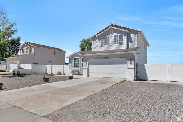view of front of home featuring a garage