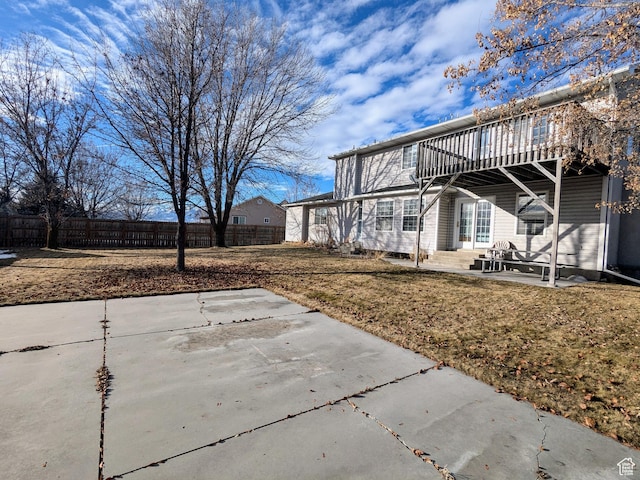 596 Eagle Dr, Preston, ID 83263 - exterior space featuring a wooden deck and a patio area