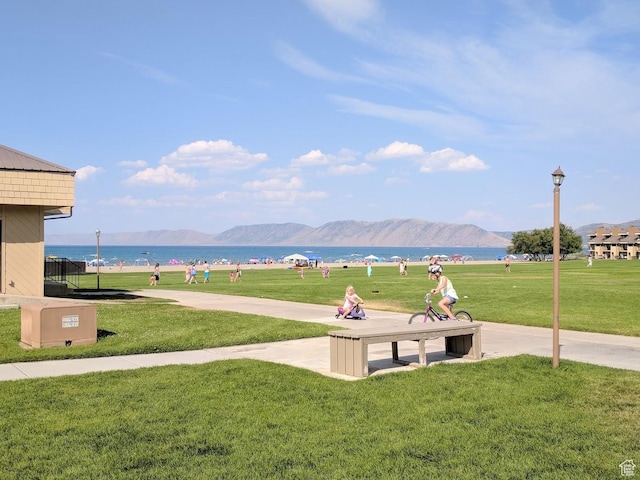 2176 S Bear Lake Blvd S Unit 452, Garden City, UT 84028 - view of community with a lawn and a water and mountain view