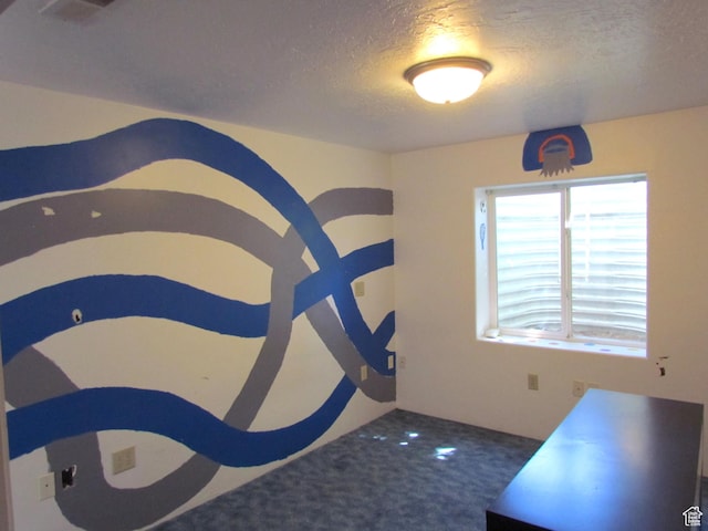6528 S Rogers Dr, West Valley City, UT 84118 - interior space with a textured ceiling and dark colored carpet