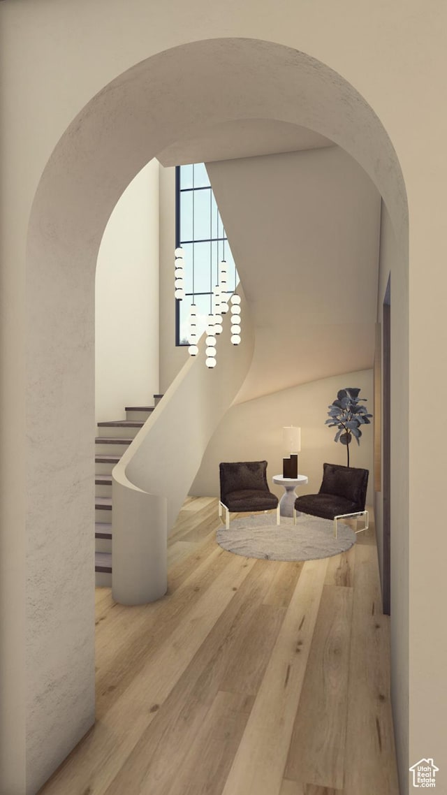 1272 N Hillside Way, Santa Clara, UT 84765 - stairway featuring hardwood / wood-style floors