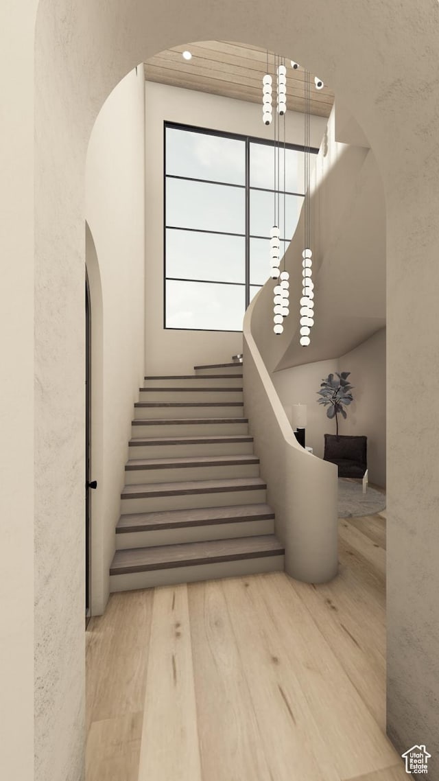 1272 N Hillside Way, Santa Clara, UT 84765 - staircase with wood-type flooring
