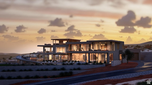 1272 N Hillside Way, Santa Clara, UT 84765 - view of back house at dusk