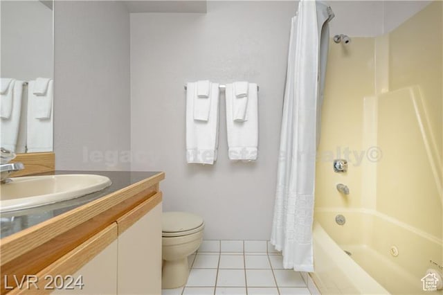 223 Hunter Ridge Rd Unit B303, Brian Head, UT 84719 - full bathroom with vanity, tile patterned floors, toilet, and shower / tub combo with curtain