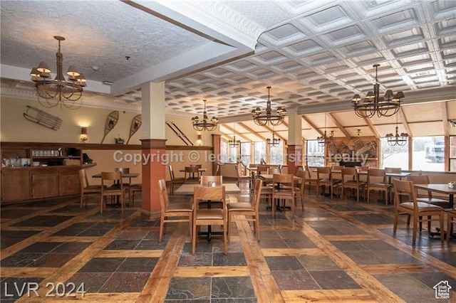 223 Hunter Ridge Rd Unit B303, Brian Head, UT 84719 - dining space with a chandelier
