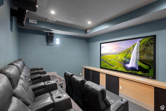 1310 Mellow Rd, Park City, UT 84060 - cinema room featuring visible vents, recessed lighting, and carpet floors