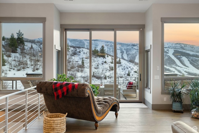 1310 Mellow Rd, Park City, UT 84060 - sunroom featuring a mountain view and a healthy amount of sunlight